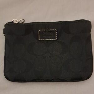 Coach Black Signature Wristlet